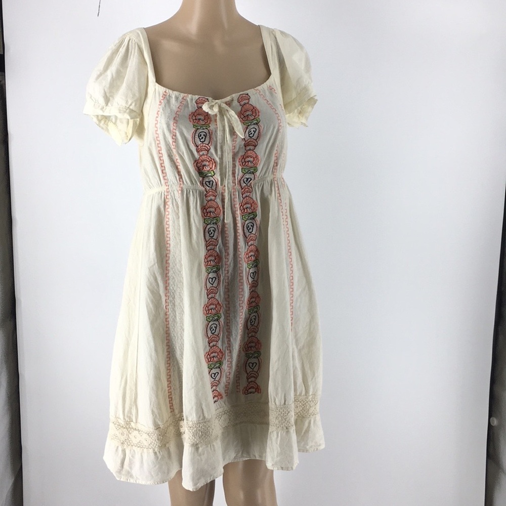 Pixie 100% Cotton Boho Peasant Dress (0429)